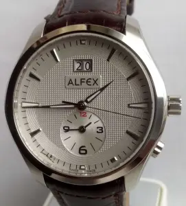 Новые мужские часы Alfex swiss кварц,42mm, GMT, большая дата,Оригинал+бонус