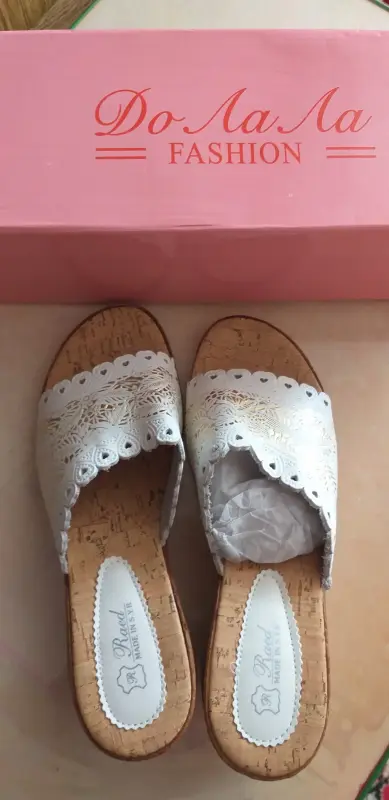 Шлёпки белые,новые на р39 (25.5см), кожа - Смиловичи - 180074 - Доска объявлений Kupika.by - Фото 6