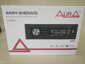 USB Автомагнитола AURA AMH-240WG. 12,24 ВОЛЬТ