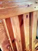 Двухъярусная кровать из массива сосны с матрасами.