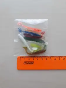 Рыбки силиконовые (виброхвост) 6см 10шт