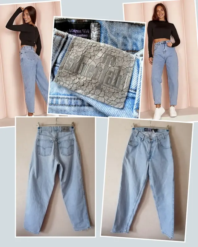 Джинсы Оригинал Винтаж Levi's Silver Tab Ретро из 80-90 Бананы