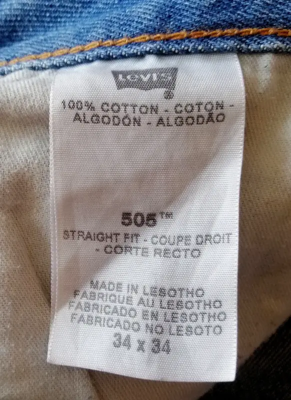 Джинсы Оригинал Levi's 505 Винтаж Бананы Бойфренд