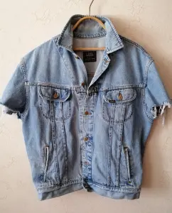 Джинсовка Безрукавка Оригинал Lee vintage Кастом Оверсайз