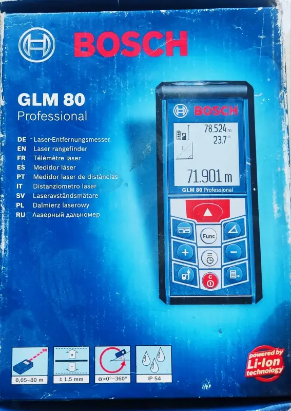 Лазерный дальномер Bosch GLM 80 Professional