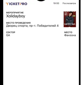 Билеты Холидейбой