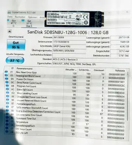 Накопитель SSD SanDisk, 128 Gb