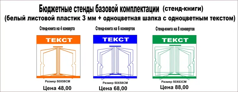 Стенды на пластике по бюджетной цене