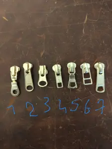 Молния YKK, #3, #5, #8, также бегунки 3,5,8, золото , никель