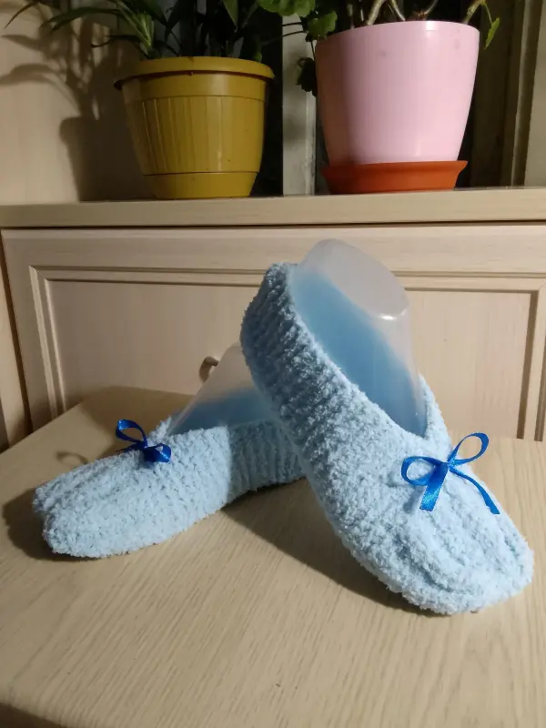 Вязанные тапочки