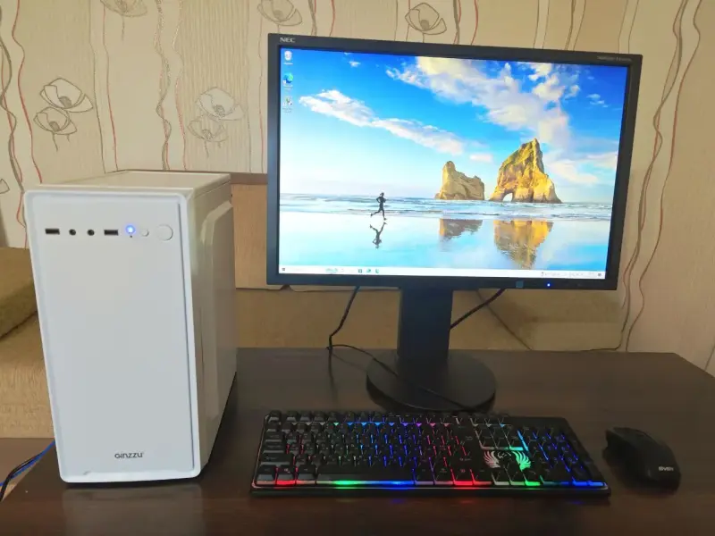 Компьютер (GTX 1050) + Монитор (24'') + Клавиатура + Мышь
