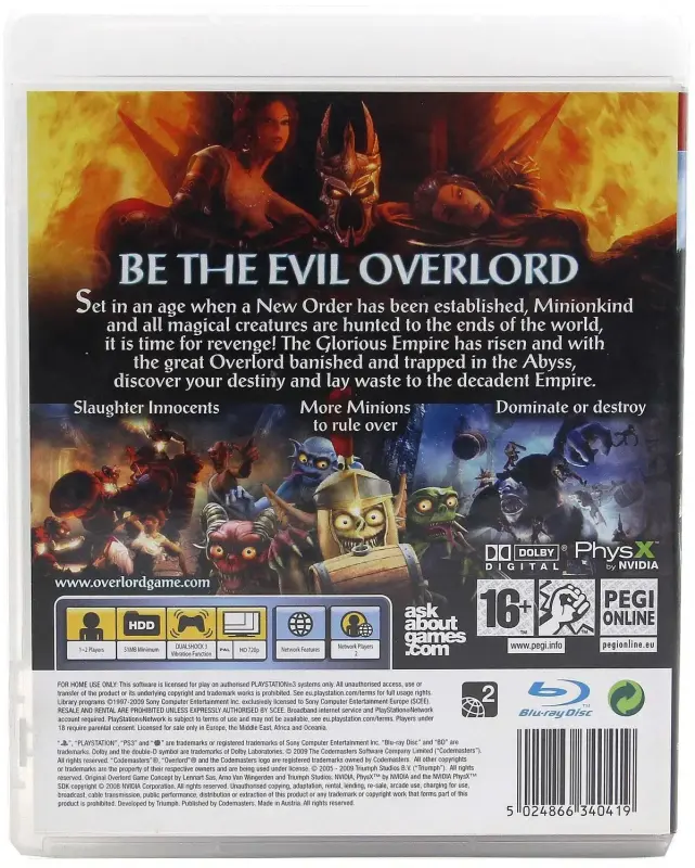 Куплю игровой диск ''Overlord II'' для PS3