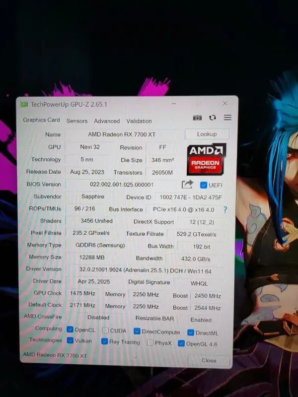 Sapphire Pulse Radeon RX 7700 XT