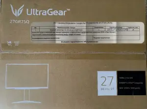 Игровой монитор LG UltraGear 2k 165гц 27GR75Q-B