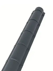 Конек металлический полукруглый 2м RAL 7004