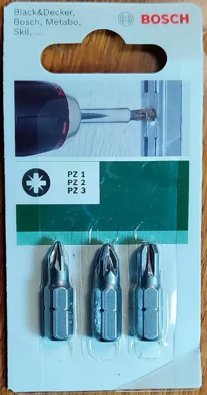 Набор бит Bosch PZ1/2/3