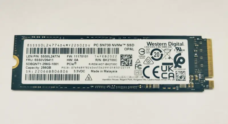 Накопитель SSD M.2 NVMe SKHynix, WDC, 256Gb, 100% здоровья