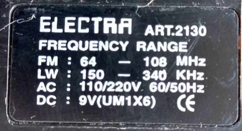 Переносная двух кассетная магнитола ELECTRA  ART 2130