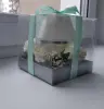 Подсвечник стеклянный со свечой НОВЫЙ