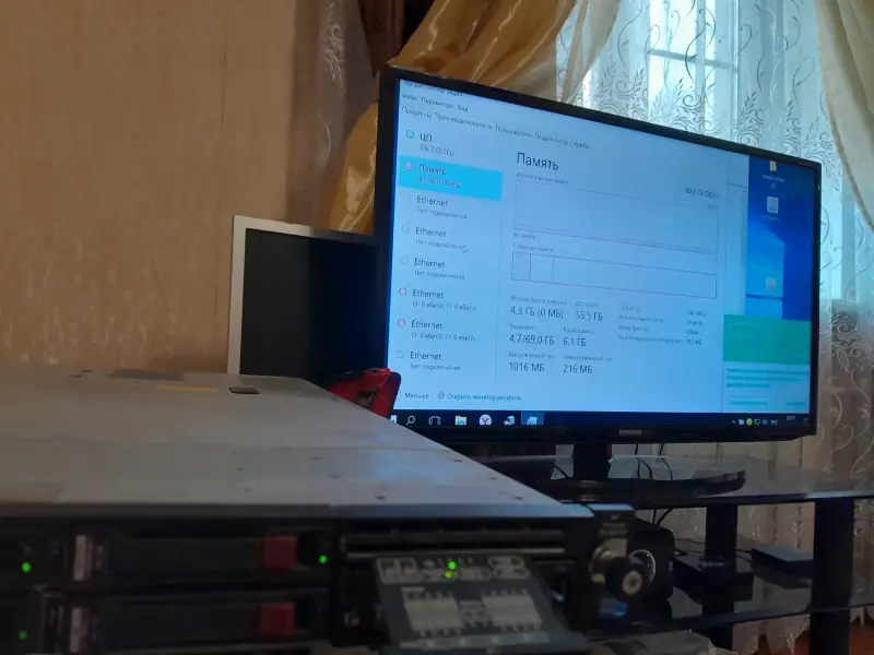 Сервер hp proliant dl360 g7 2x xeon x5675 60gb ram