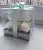 Подсвечник стеклянный со свечой НОВЫЙ