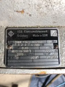 Двигатель 380 В, ГДР, рабочий
