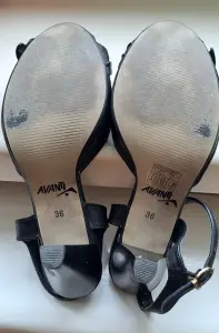 Босоножки черные, розовые, р.36, б.у-2пары