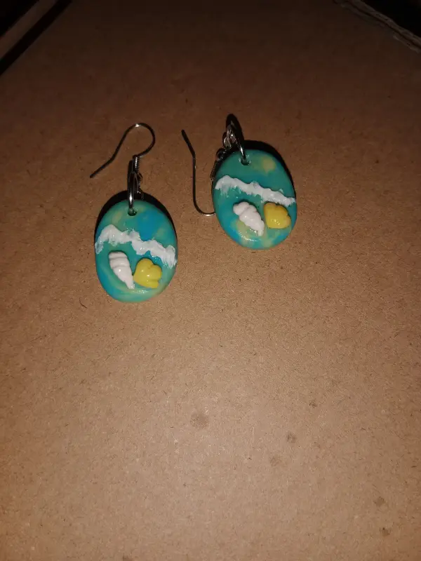 Сережки из полимерной глины
