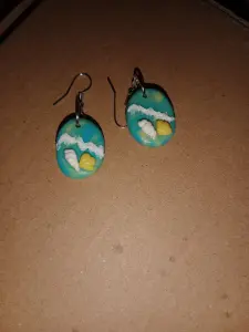 Сережки из полимерной глины