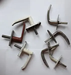 Ручки завертки оконные металлические, б/у, со старым ЛКП и без него