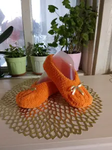 Вязанные тапочки