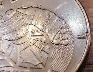 1 рубль 2009 РБ Вздутия плакировки