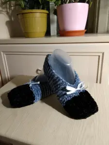 Вязанные тапочки