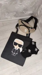 Karl lagergeld ( шоппер , поясная сумка)