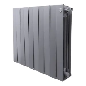 Биметаллический радиатор Piano Forte 500 Silver Satin, Royal Thermo 10 секций