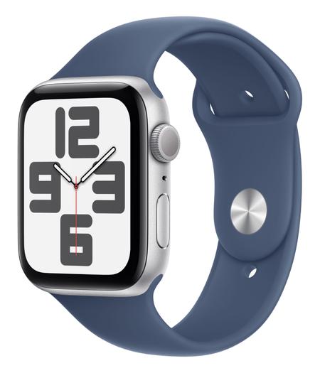 Apple Watch SE 2 44мм, алюминий цвета  серебристый , ремешок цвета  синий , MXER3