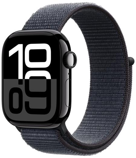 Apple Watch Series 10 46 мм (алюминиевый корпус, черный/темно-серый, нейлоновый ремешок) MWWR3
