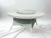 Стол обеденный круглый  садовый уличный с плетением из искусственного ротанга для террасы лоджии
