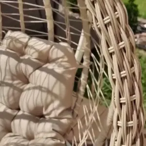 Подвесное кресло кокон Лондон с плетением из искусственного ротанга