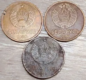 1 копейка 2009 РБ вздутия плакировок