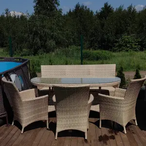 Комплект садовой уличной мебели плетенной из экоротанга