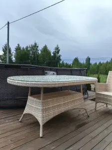 Комплект садовой уличной мебели плетенной из экоротанга