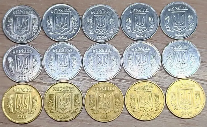 Монеты Украины 1-50 копеек 1992-2012