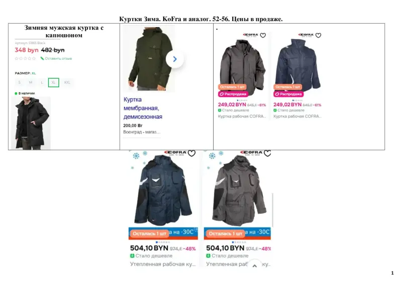 Куртка KoFra зима Разм 52-56 Торг