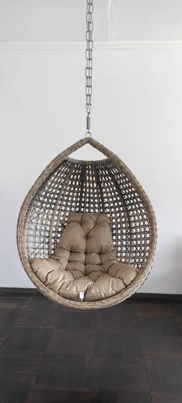 Подвесное кресло кокон Монако с плетением из ротанга