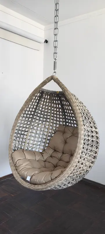 Подвесное кресло кокон Монако с плетением из ротанга