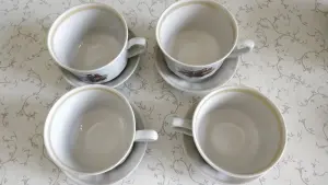 Фарфоровый набор: 4 чашки и 4 блюдца (Добруш)