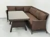 Комплект угловой уличный садовой мебели из ротанга
