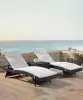 Шезлонг "Майами" из алюминия с плетением из искусственного ротанга