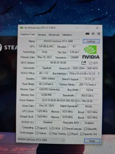Gigabyte GeForce RTX 3060 Gaming OC 12GB GDDR6 (rev. 2.0) видеокарта